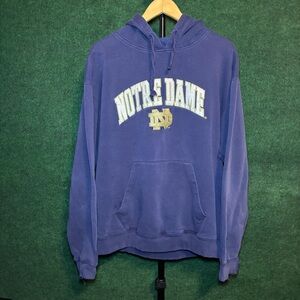 Notre Dame Purple Hoodie with Gold Logo